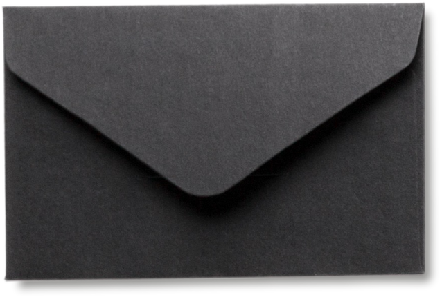 Isolated Black Envelope